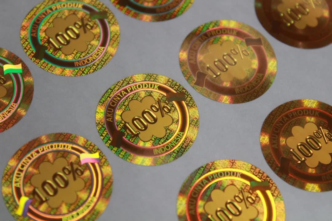 Stiker hologram Aku cinta produk Indonesia - Lingkaran Diameter 2.5 cm